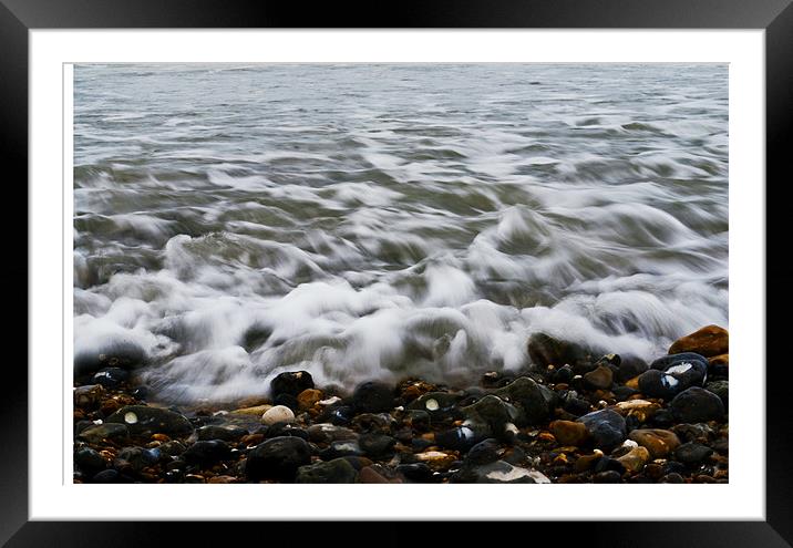 Pebbles On A Sea Shore Framed Mounted Print by Julie Speirs