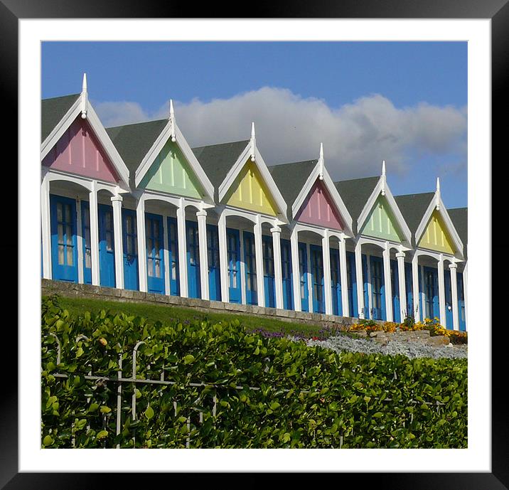 Weymouth Beach Huts Framed Mounted Print by Phil English