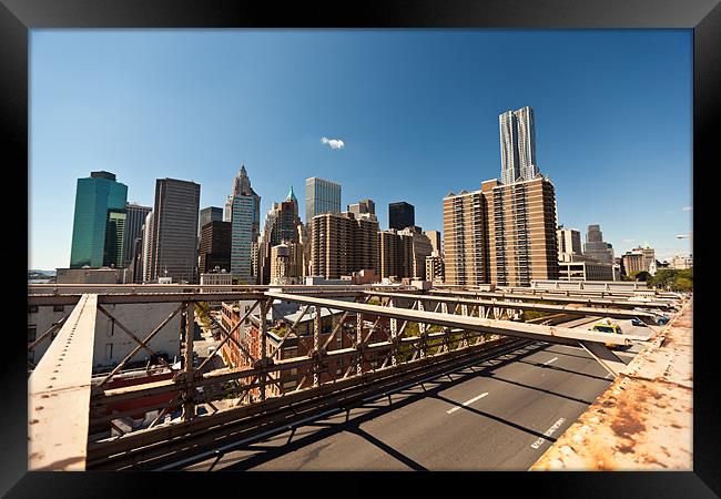 Downtown New York Skyline Framed Print by Phil Hawley