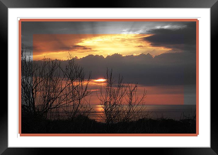 Composite Sunset  Framed Mounted Print by james balzano, jr.