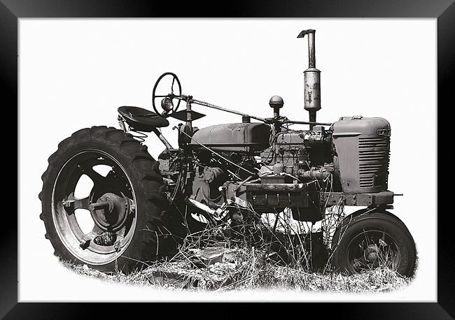 Tritone Tractor Framed Print by james balzano, jr.