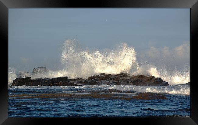 Crashing Waves Framed Print by james balzano, jr.