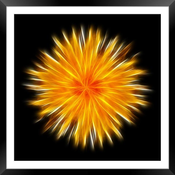 Electric Sunburst Framed Mounted Print by Stuart Reid