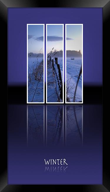 Frosty Triptych Framed Print by Stuart Jack