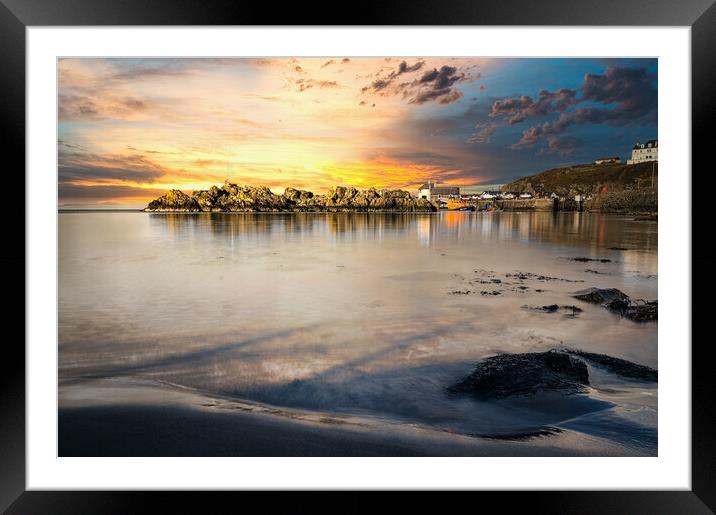 Tranquil Sunset at Portpatrick Harbour Framed Mounted Print by Stuart Jack
