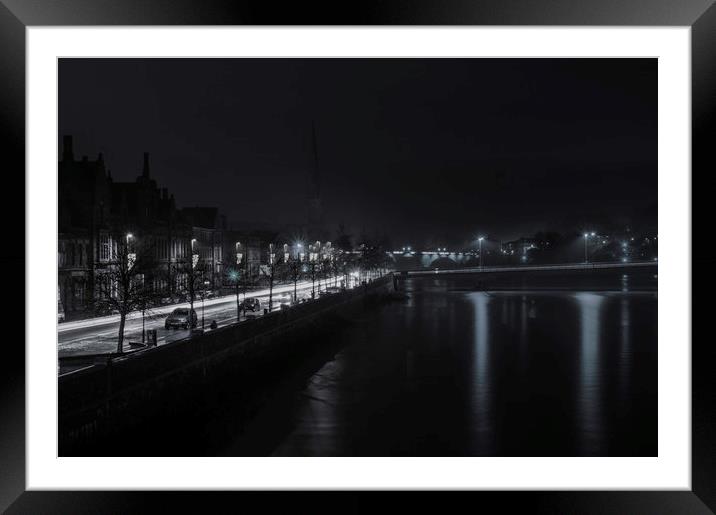 Perth at night Framed Mounted Print by Stuart Jack