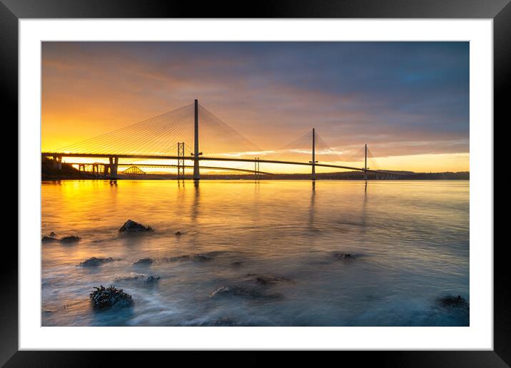 The Glowing Forth Bridges Framed Mounted Print by Stuart Jack