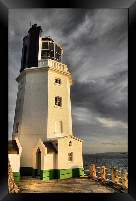 afternoon at the lighthouse Framed Print by Heather Newton