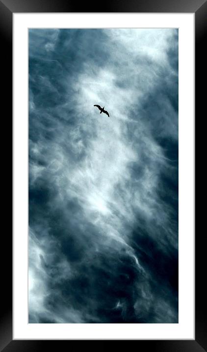 over the sea and under the clouds Framed Mounted Print by Heather Newton