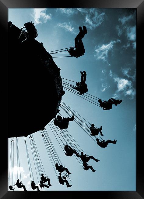fairground swing Framed Print by Heather Newton