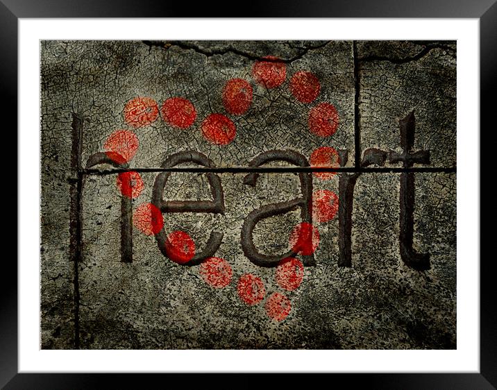 urban heart Framed Mounted Print by Heather Newton