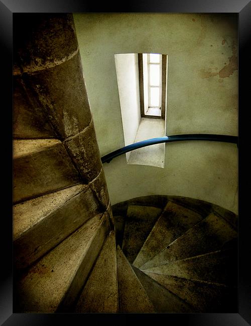 spiral staircase Framed Print by Heather Newton