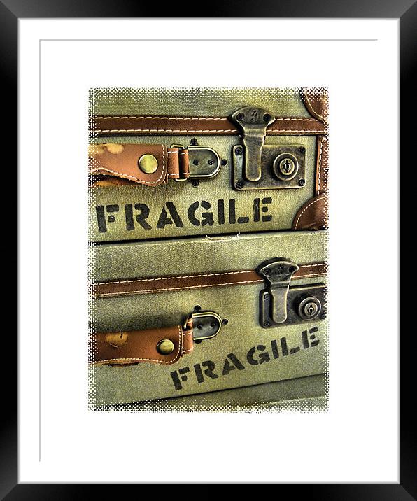 handle with care Framed Mounted Print by Heather Newton