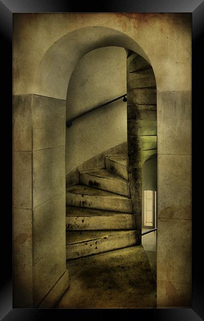 spiral staircase 2 Framed Print by Heather Newton