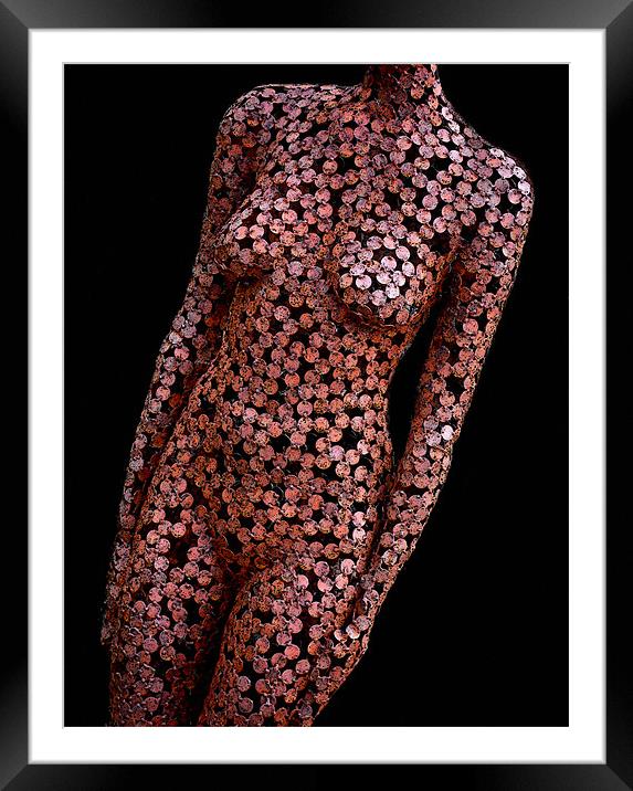 bronzed body Framed Mounted Print by Heather Newton