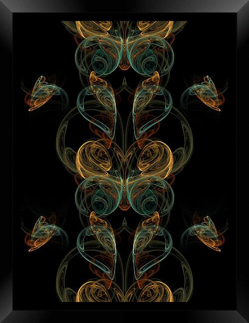 fractal butterfly Framed Print by Heather Newton