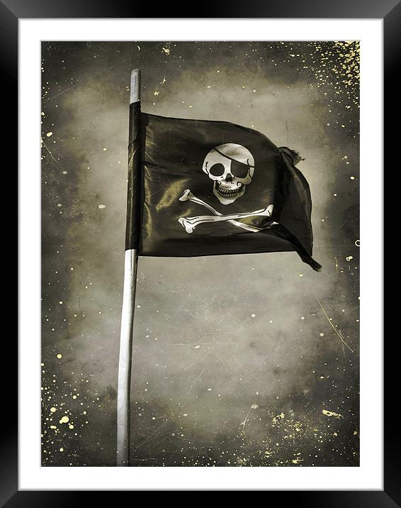 Pirate nights (sepia) Framed Mounted Print by Heather Newton