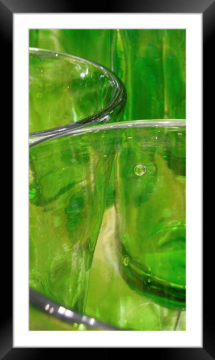 green glasses Framed Mounted Print by Heather Newton