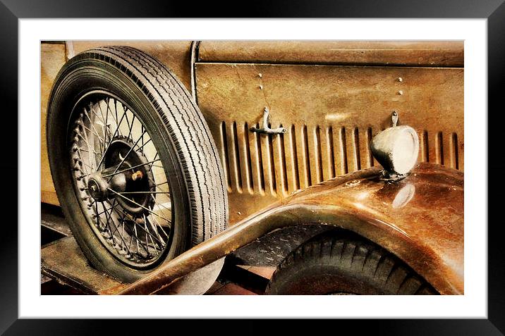 golden age of motoring Framed Mounted Print by Heather Newton