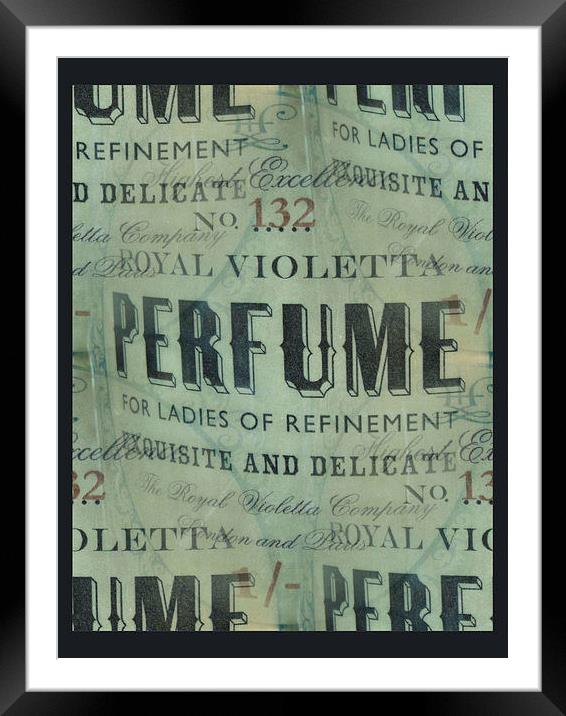 perfume Framed Mounted Print by Heather Newton