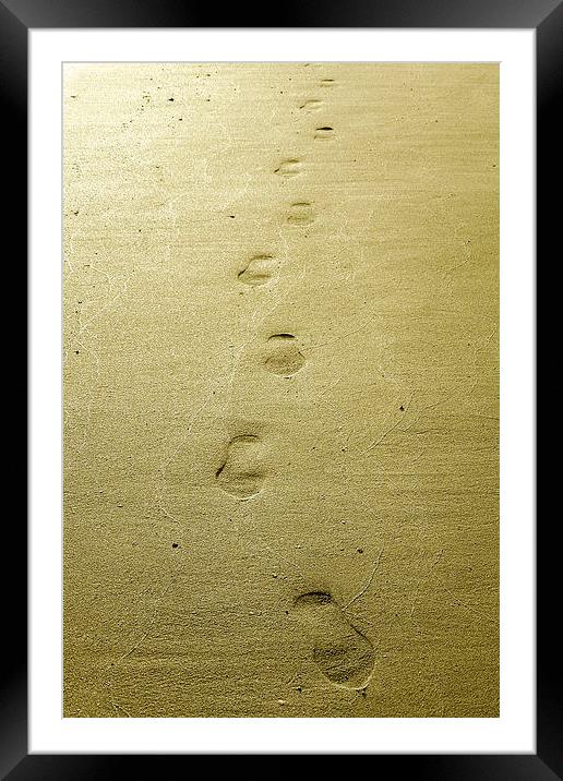 walking on the beach Framed Mounted Print by Heather Newton