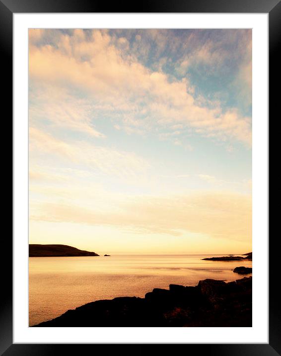 Shetland sunset Framed Mounted Print by Heather Newton