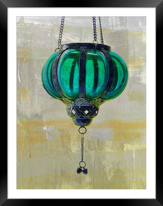 the glass lamp Framed Mounted Print by Heather Newton