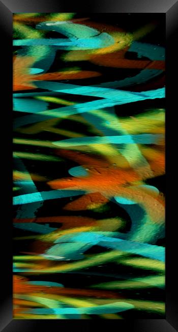 abstract graffiti panel Framed Print by Heather Newton