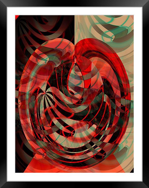 oriental abstract 2 Framed Mounted Print by Heather Newton