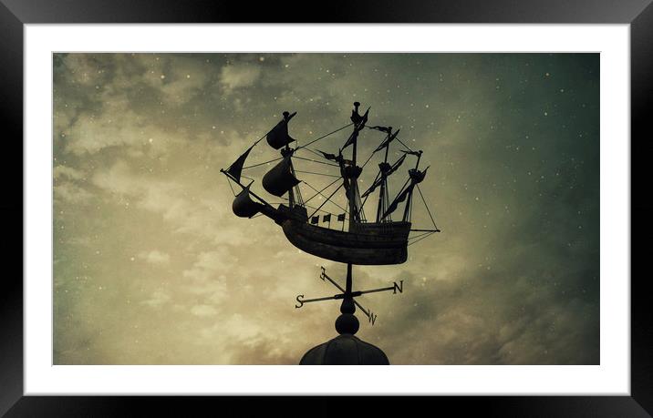 navigating by the stars Framed Mounted Print by Heather Newton