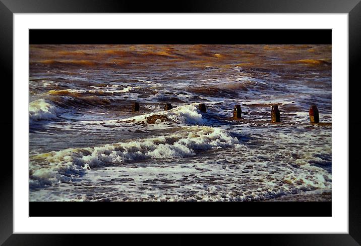 the painted sea Framed Mounted Print by Heather Newton