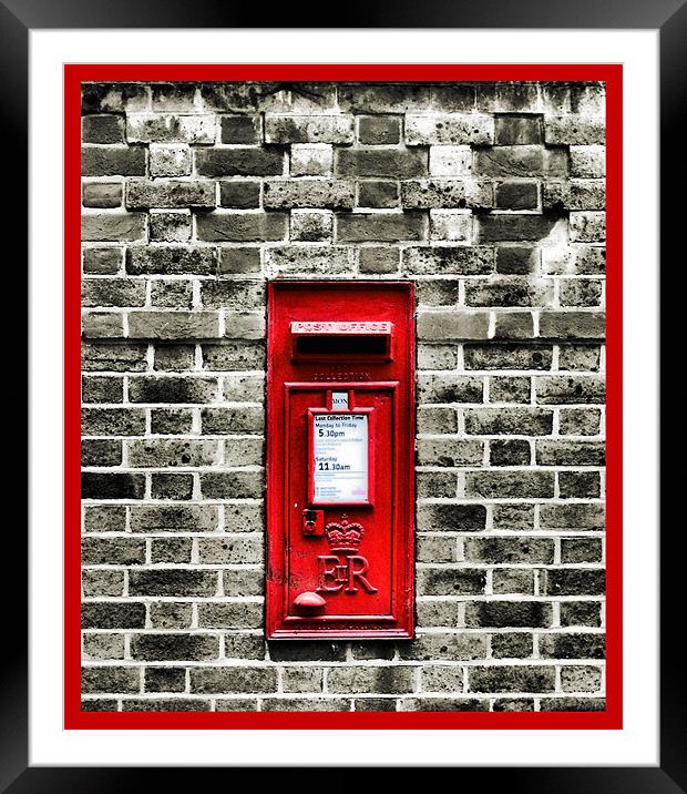 postbox Framed Mounted Print by Heather Newton