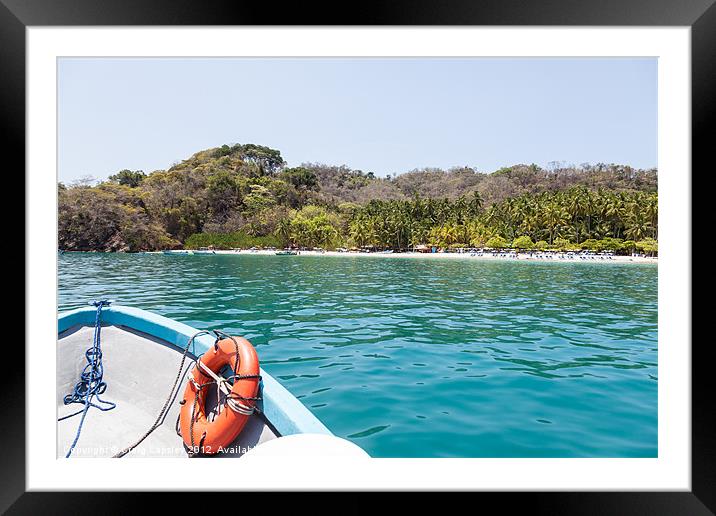 Approaching Isla Tortuga Framed Mounted Print by Craig Lapsley