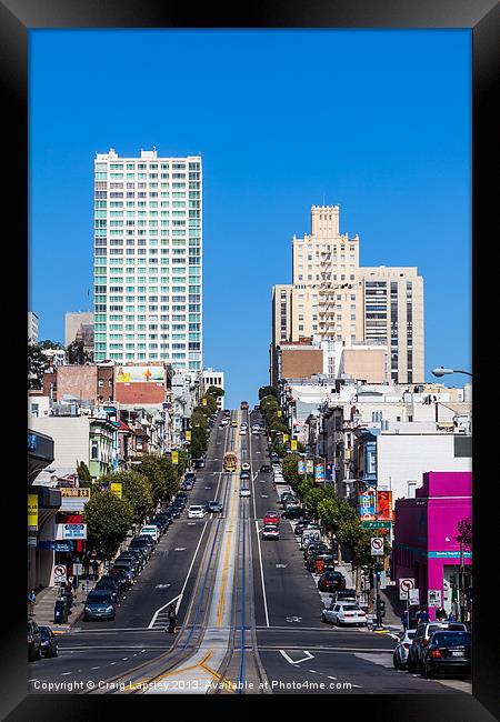 San Francisco street scene Framed Print by Craig Lapsley