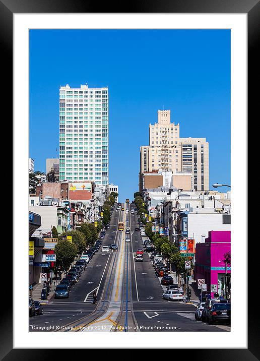 San Francisco street scene Framed Mounted Print by Craig Lapsley
