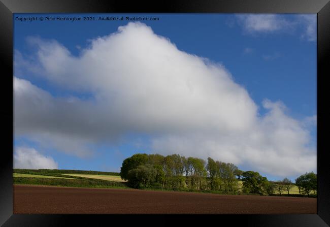 Mid Devon fields Framed Print by Pete Hemington