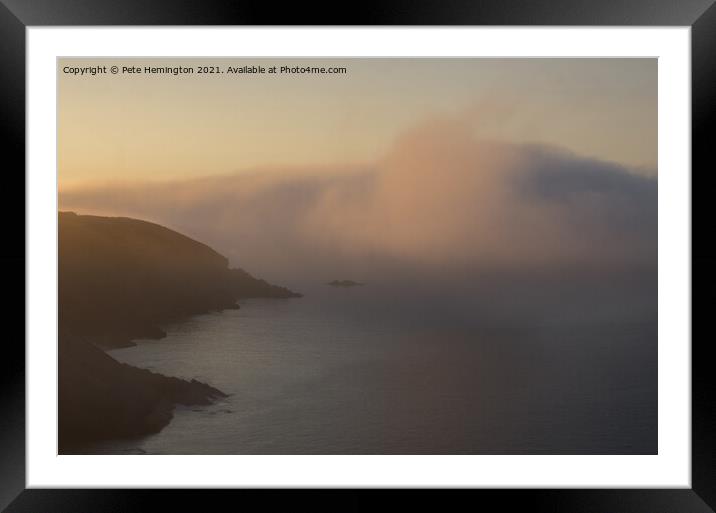 Caerfai Bay near St Davids Framed Mounted Print by Pete Hemington