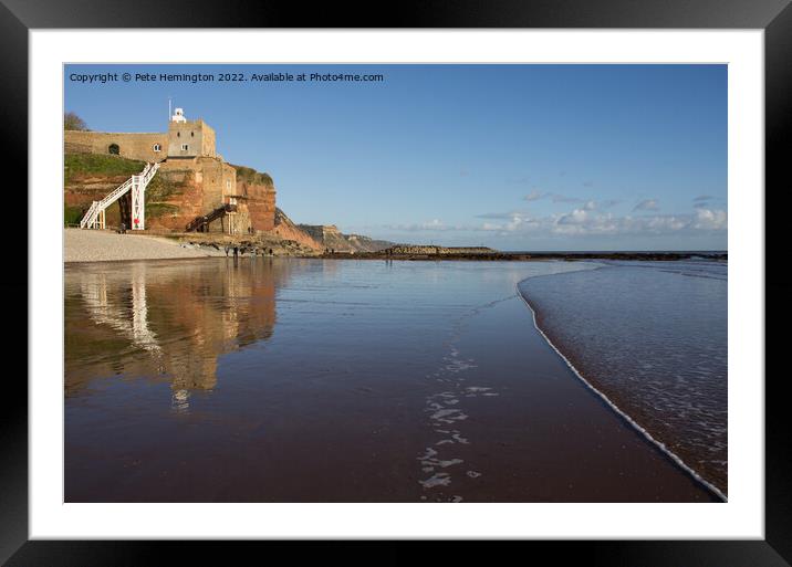 Sidmouth Beach at Low tide Framed Mounted Print by Pete Hemington