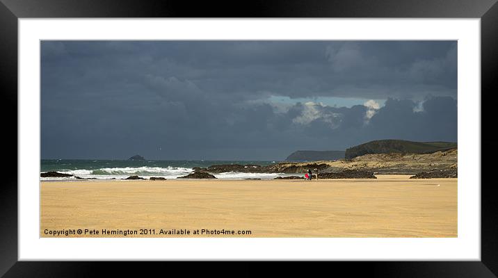 Harlyn Bay - N Cornwall Framed Mounted Print by Pete Hemington