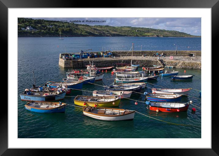 Fishing boats at Coverack Framed Mounted Print by Pete Hemington