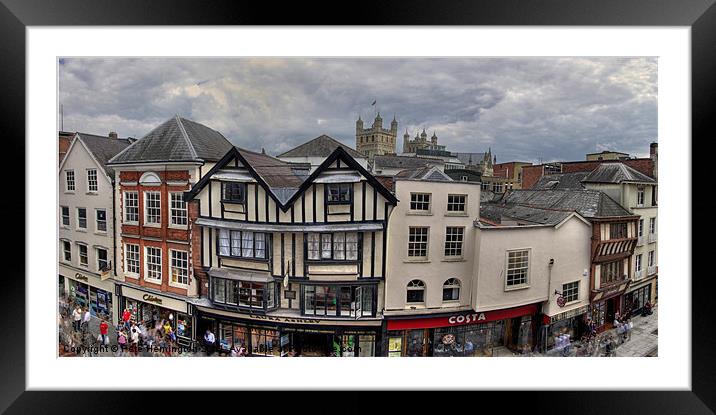 Exeter City Centre Framed Mounted Print by Pete Hemington