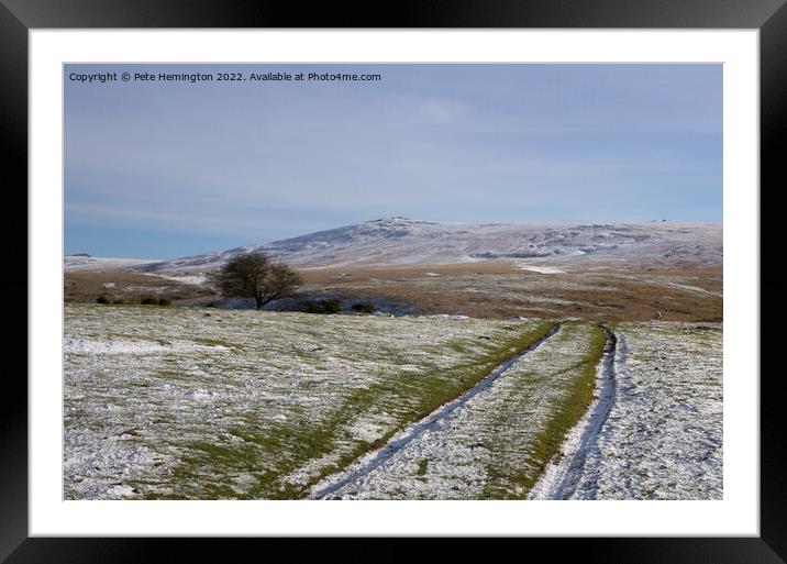 North Dartmoor in Winter Framed Mounted Print by Pete Hemington