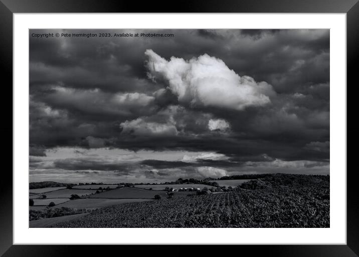 Clouds over the Culm Valley Framed Mounted Print by Pete Hemington