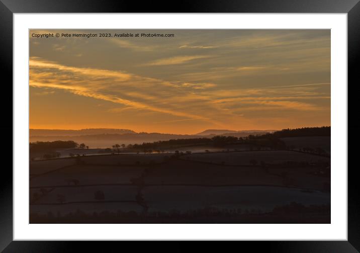 Sidmouth Gap and the Culm valley Framed Mounted Print by Pete Hemington