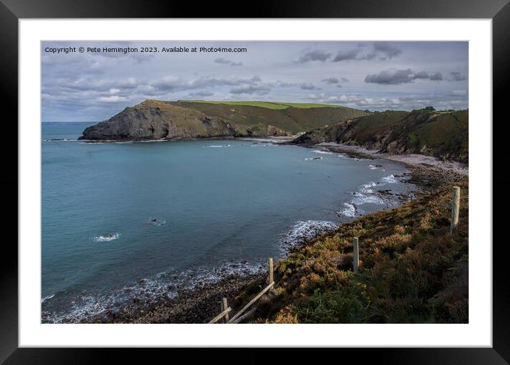 Crackington Haven and Pencannow Point Framed Mounted Print by Pete Hemington