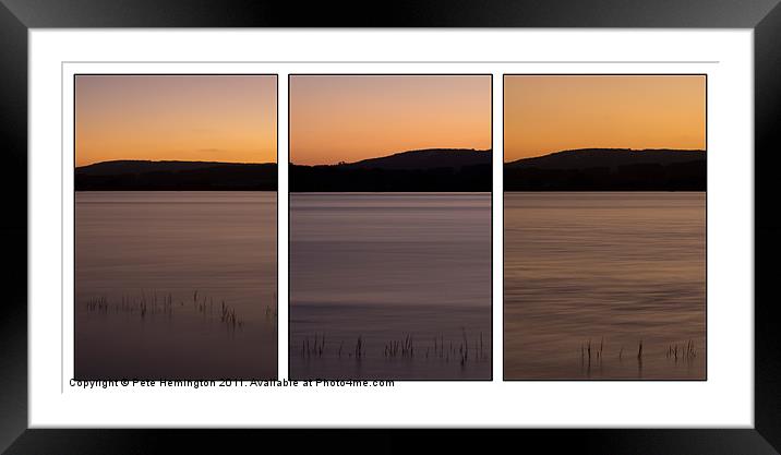 Triptych of the Exe Framed Mounted Print by Pete Hemington