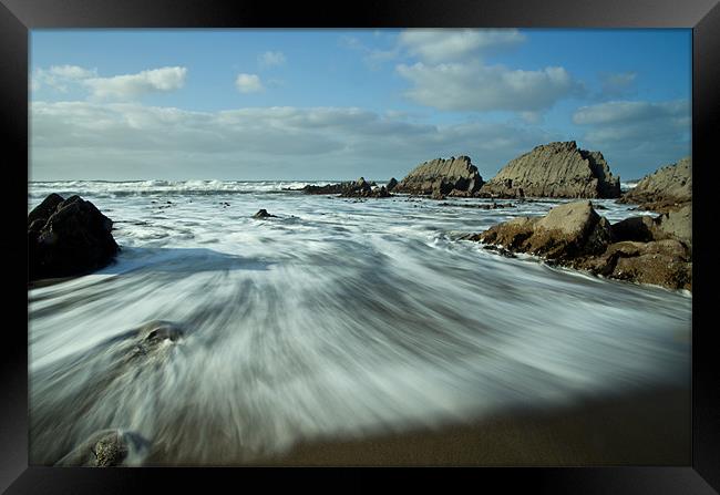 Blegberry beach Devon Part II Framed Print by Pete Hemington