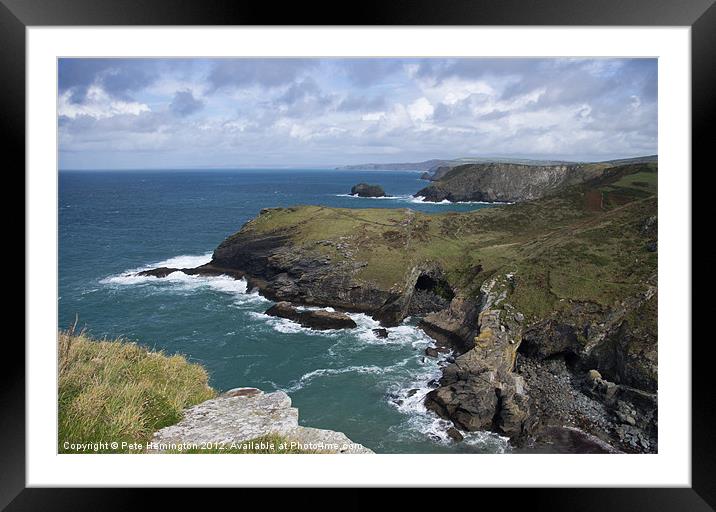 North Cornwall from Tintagle Framed Mounted Print by Pete Hemington