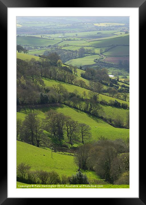 Devon fields Framed Mounted Print by Pete Hemington