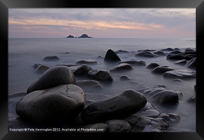 Porth Nanven - Cornwall Framed Print by Pete Hemington